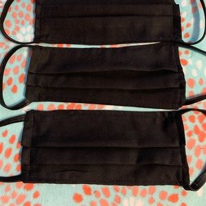Face Mask 2 Black Washable Cotton Cloth